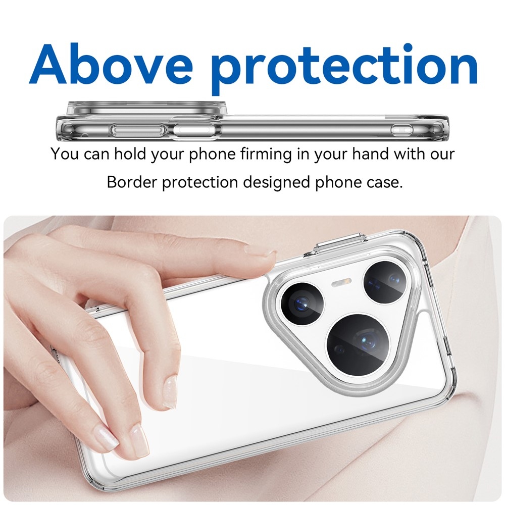 Gélový obal s pevným chrbtom na Huawei Pura 80 Pro/Pura 80 Ultra - priehľadný