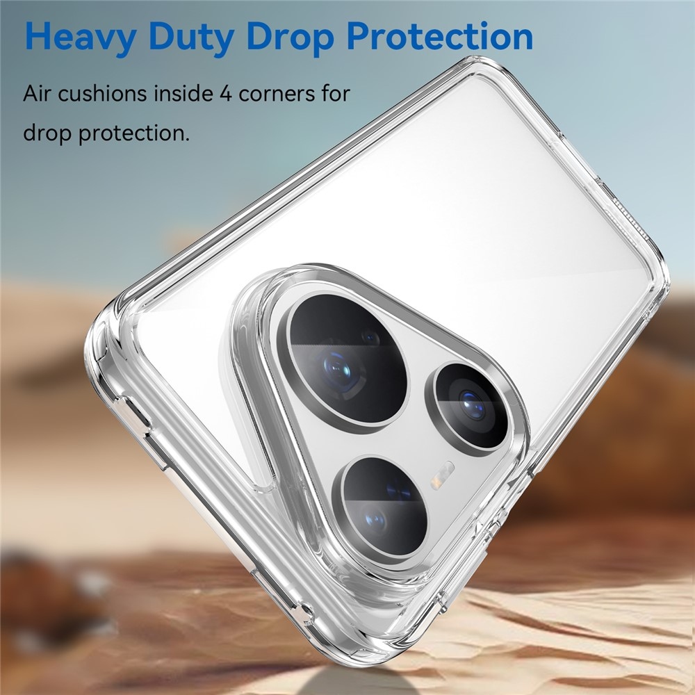 Gélový obal s pevným chrbtom na Huawei Pura 80 Pro/Pura 80 Ultra - priehľadný