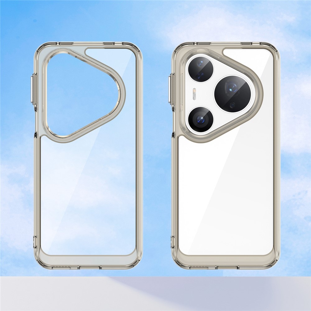 Gélový obal s pevným chrbtom na Huawei Pura 80 Pro/Pura 80 Ultra - šedý