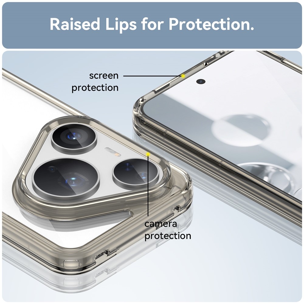 Gélový obal s pevným chrbtom na Huawei Pura 80 Pro/Pura 80 Ultra - šedý