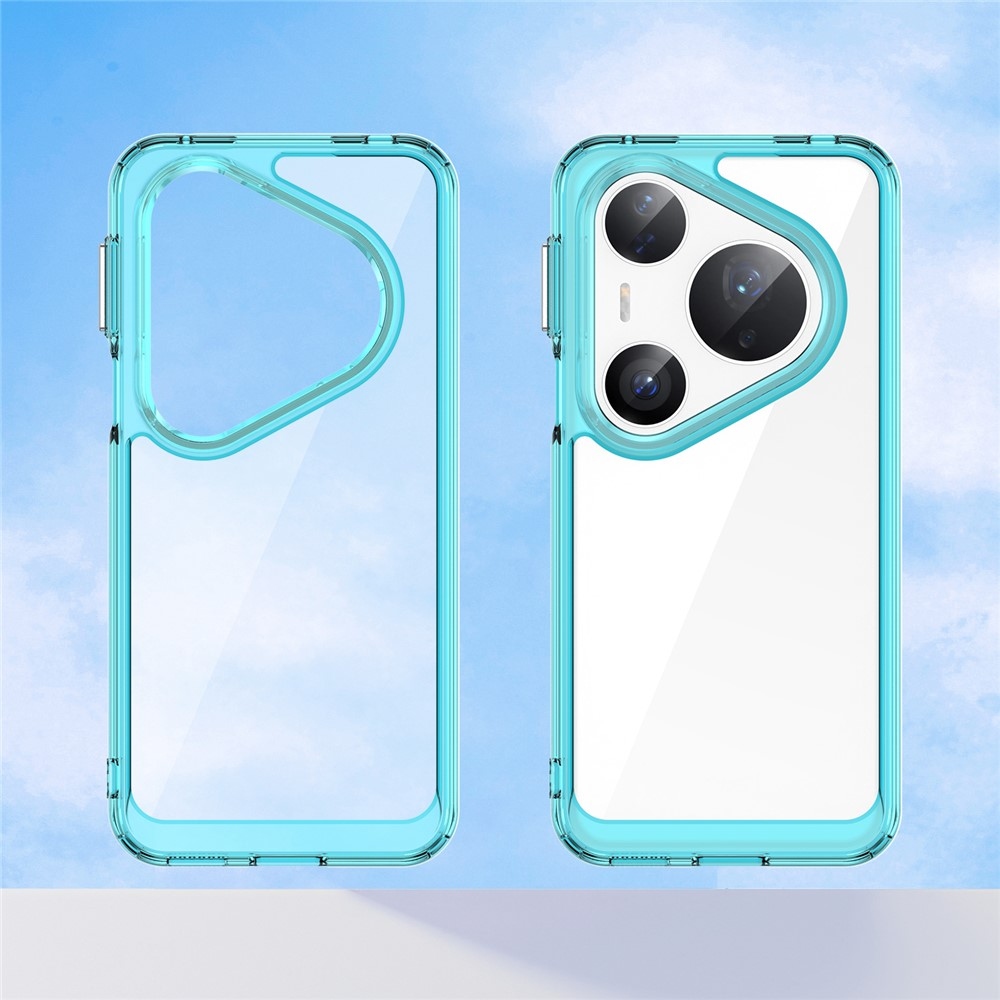 Gélový obal s pevným chrbtom na Huawei Pura 80 Pro/Pura 80 Ultra - svetlomodrý