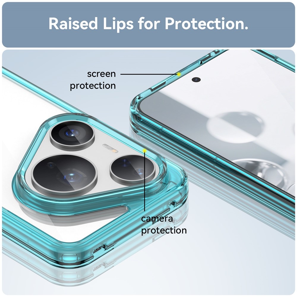 Gélový obal s pevným chrbtom na Huawei Pura 80 Pro/Pura 80 Ultra - svetlomodrý