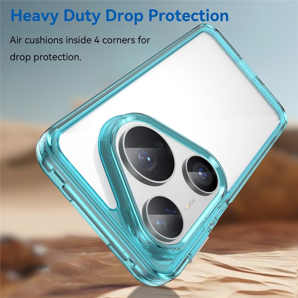 Gélový obal s pevným chrbtom na Huawei Pura 80 Pro/Pura 80 Ultra - svetlomodrý