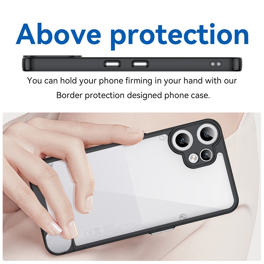 Gélový obal s pevným chrbtom na Nothing CMF Phone 2 Pro - čierny