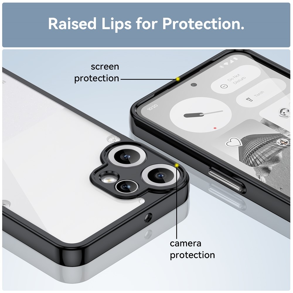 Gélový obal s pevným chrbtom na Nothing CMF Phone 2 Pro - čierny