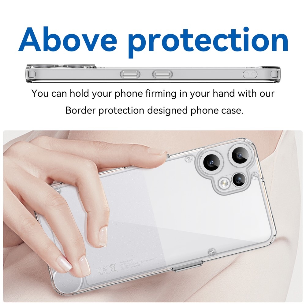 Gélový obal s pevným chrbtom na Nothing CMF Phone 2 Pro - priehľadný