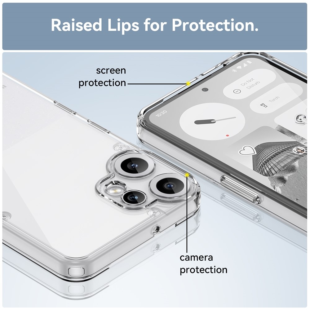 Gélový obal s pevným chrbtom na Nothing CMF Phone 2 Pro - priehľadný