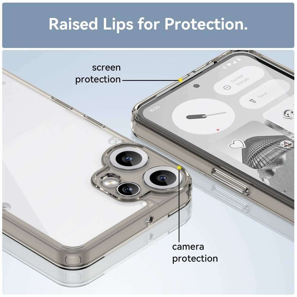 Gélový obal s pevným chrbtom na Nothing CMF Phone 2 Pro - šedý