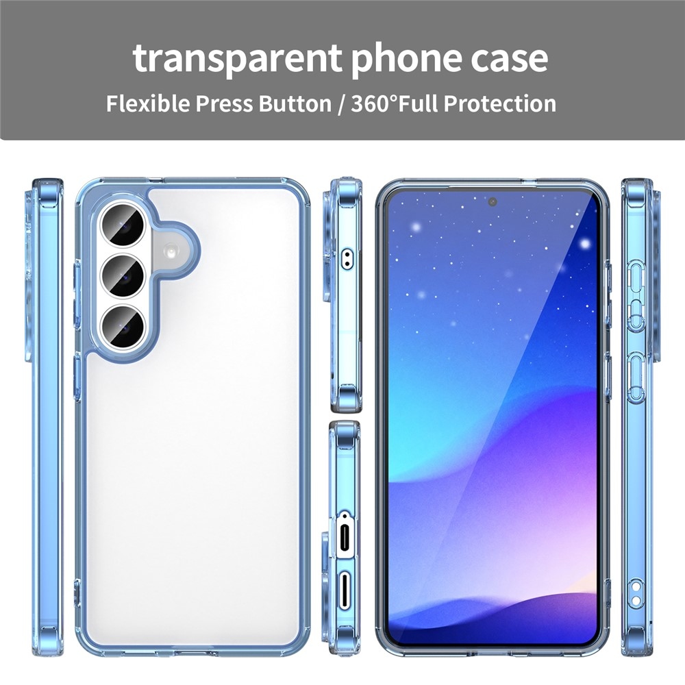 Gélový obal s pevným chrbtom na Samsung Galaxy S26/S26 Pro - modrý