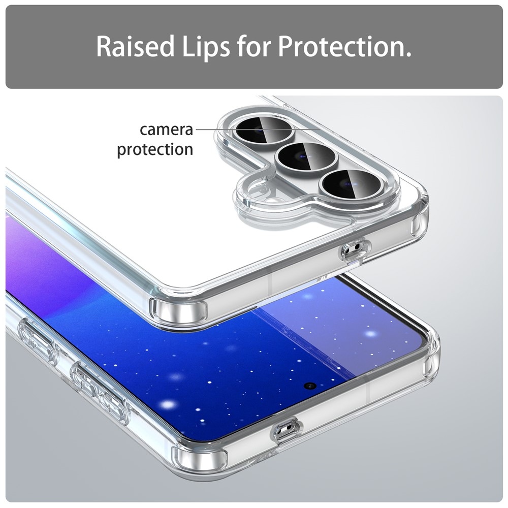 Gélový obal s pevným chrbtom na Samsung Galaxy S26/S26 Pro - priehľadný