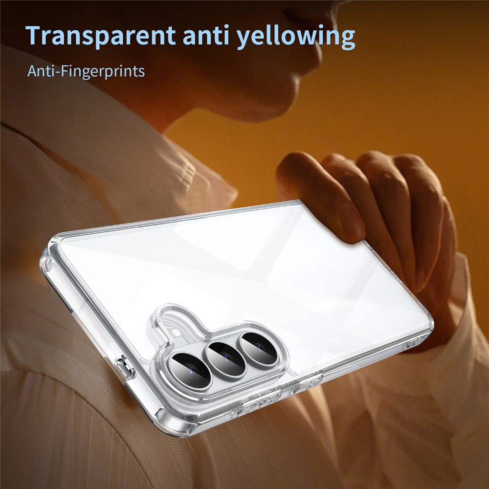 Gélový obal s pevným chrbtom na Samsung Galaxy S26/S26 Pro - priehľadný