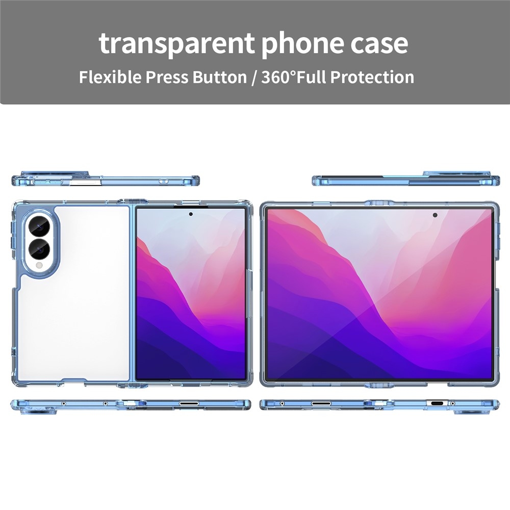 Gélový obal s pevným chrbtom na Samsung Galaxy Z Fold8 5G - modrý