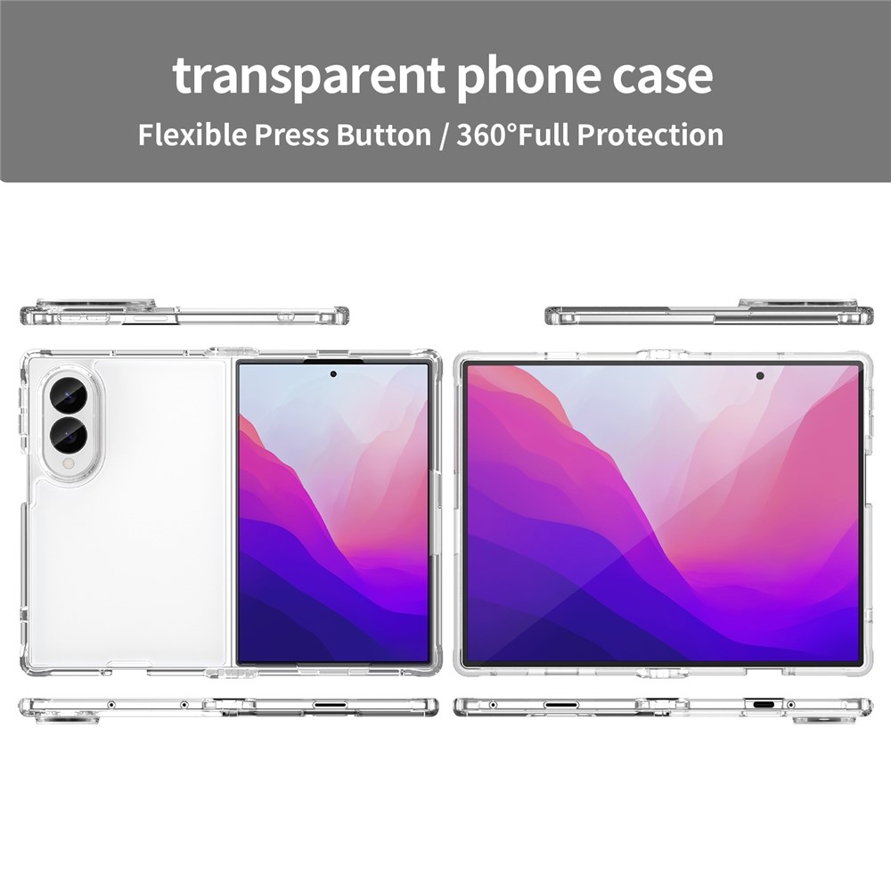 Gélový obal s pevným chrbtom na Samsung Galaxy Z Fold8 5G - priehľadný