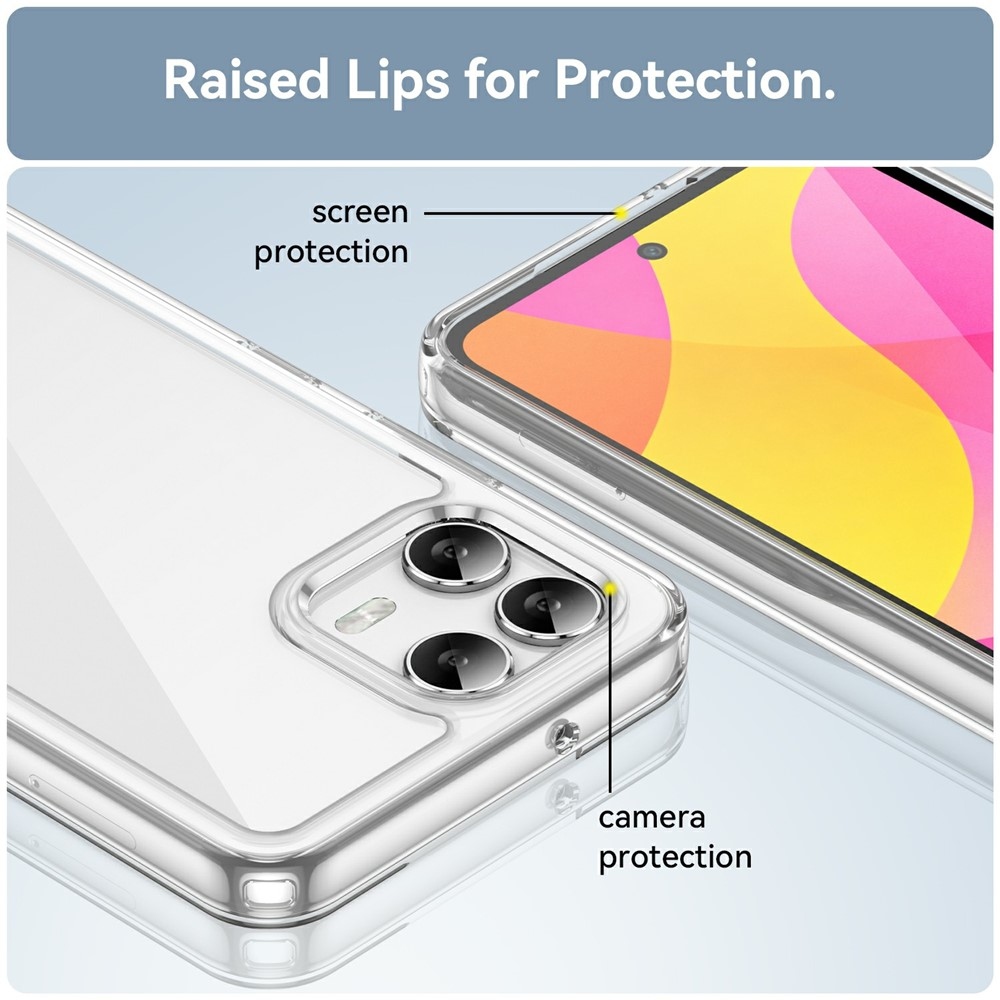 Gélový obal s pevným chrbtom na T-Mobile T Phone 3 Pro - priehľadný