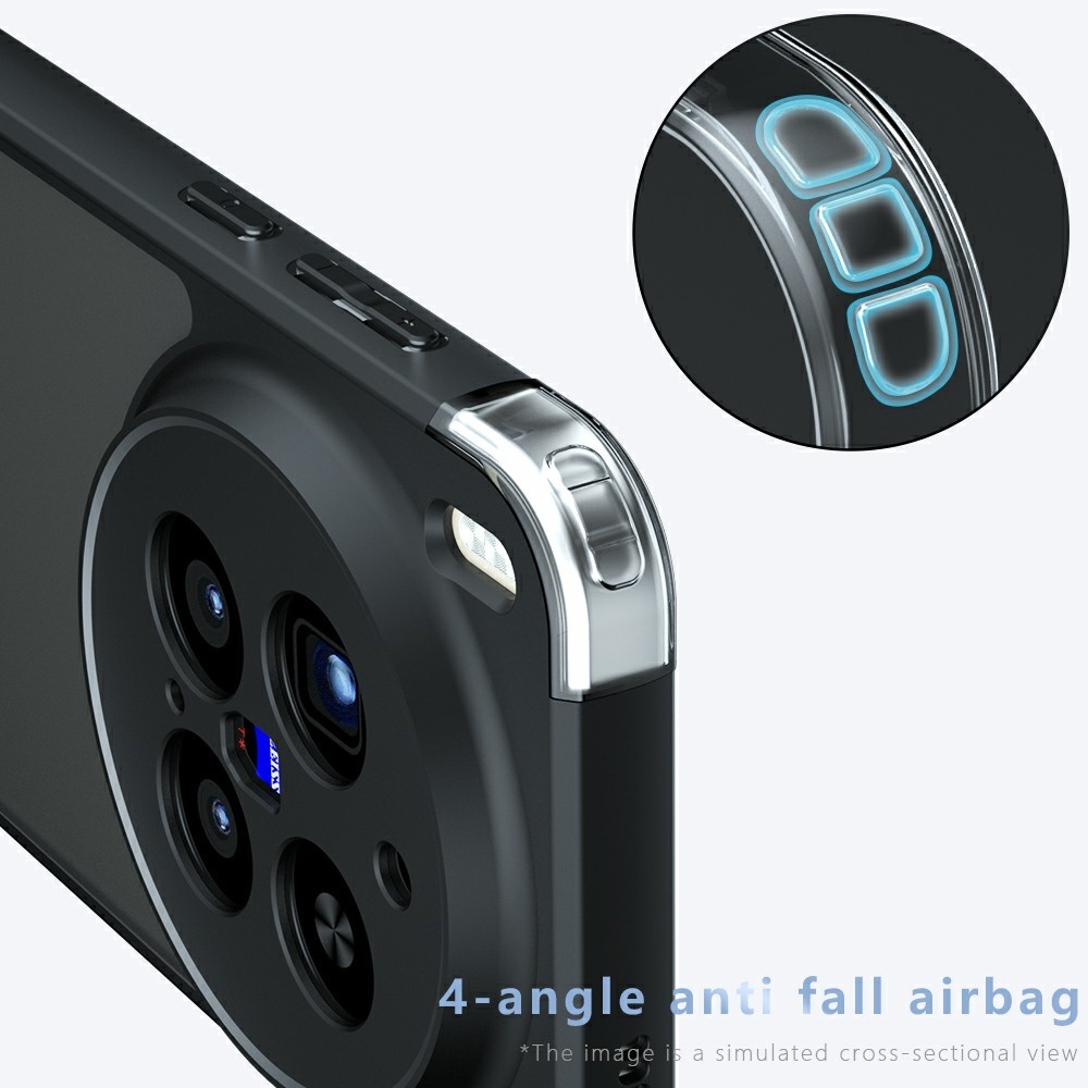 Gélový obal s pevným chrbtom na Vivo X300 Pro 5G - čierny