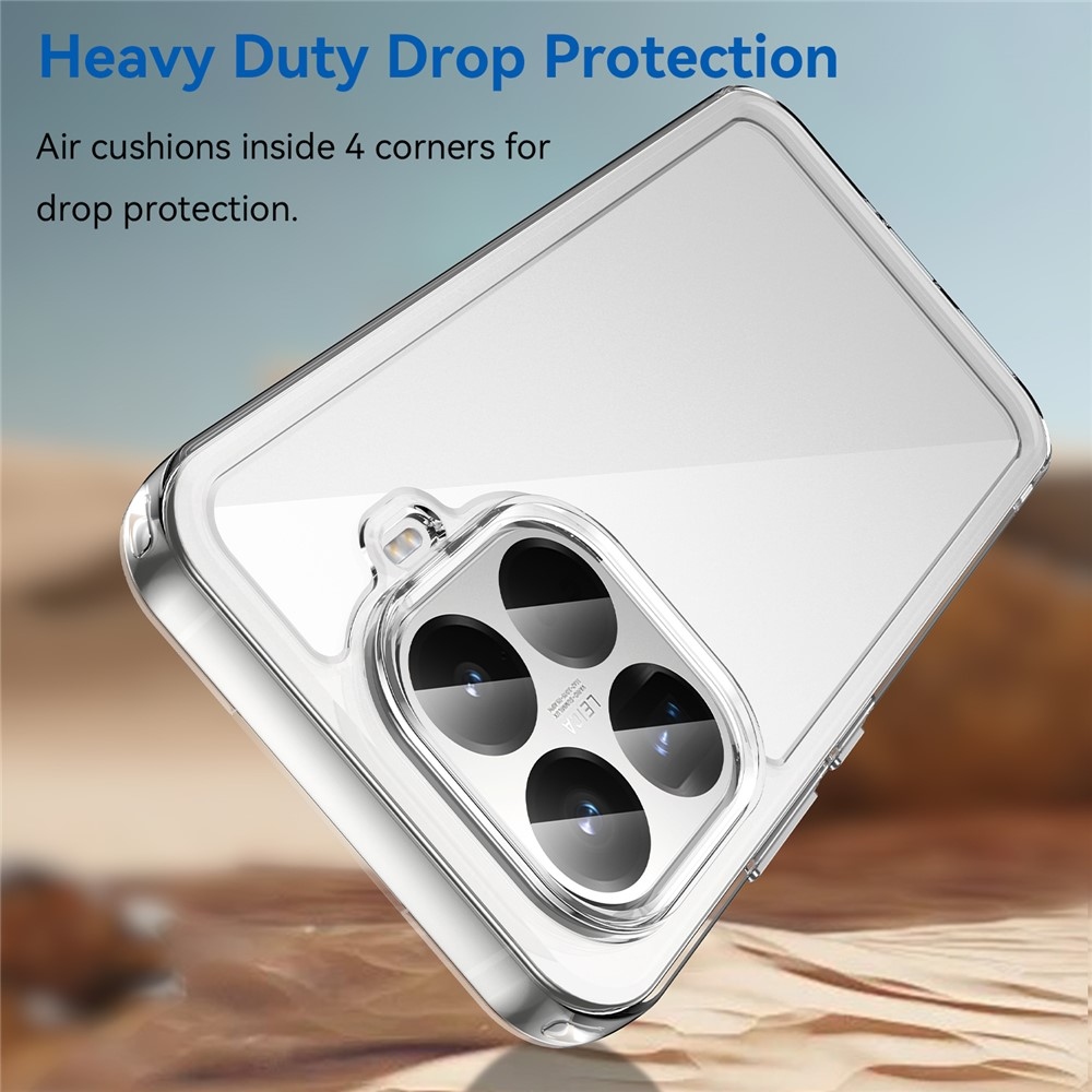 Gélový obal s pevným chrbtom na Xiaomi 15T Pro - priehľadný