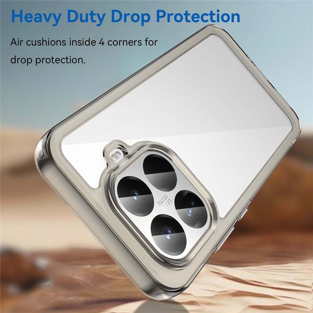 Gélový obal s pevným chrbtom na Xiaomi 15T Pro - šedý