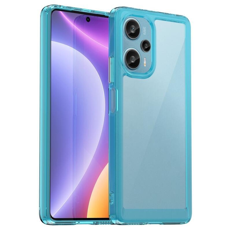 Gélový obal s pevným chrbtom na Xiaomi Poco F5 - svetlomodrý