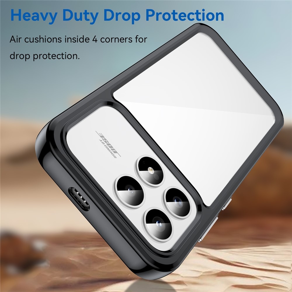 Gélový obal s pevným chrbtom na Xiaomi Poco F8 Pro 5G - čierny