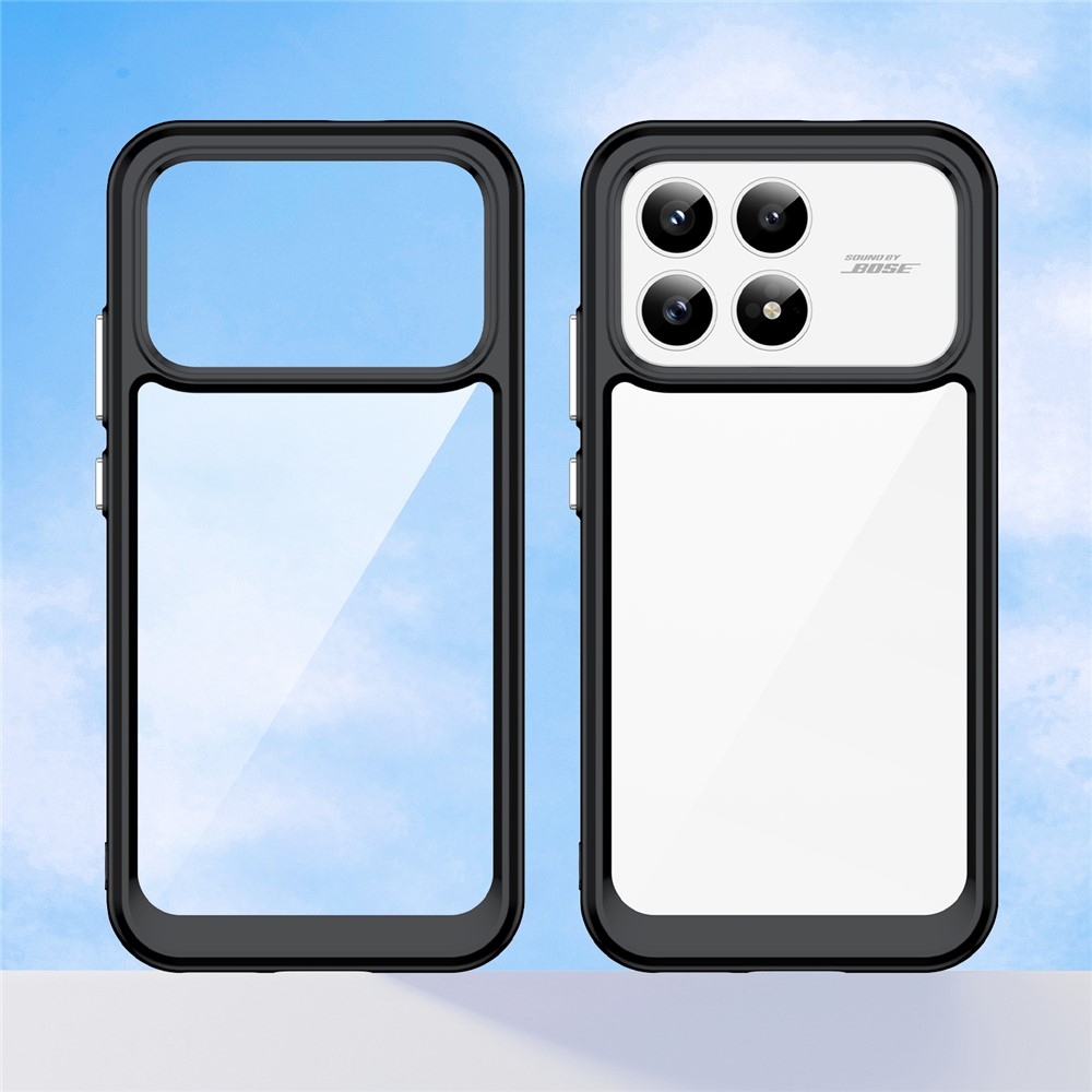 Gélový obal s pevným chrbtom na Xiaomi Poco F8 Pro 5G - čierny