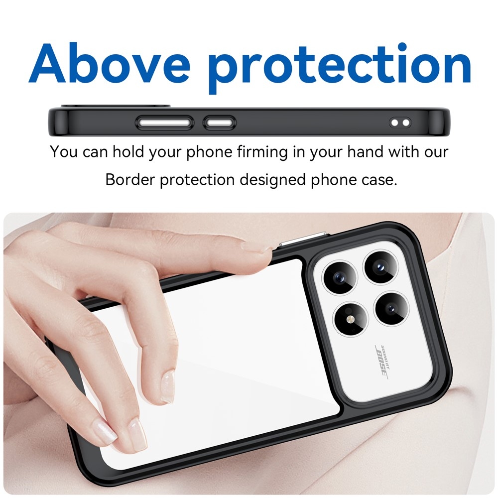 Gélový obal s pevným chrbtom na Xiaomi Poco F8 Pro 5G - čierny