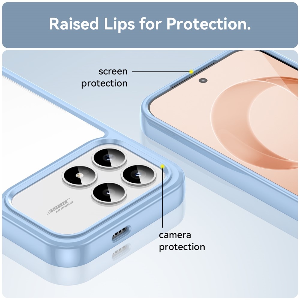 Gélový obal s pevným chrbtom na Xiaomi Poco F8 Pro 5G - modrý