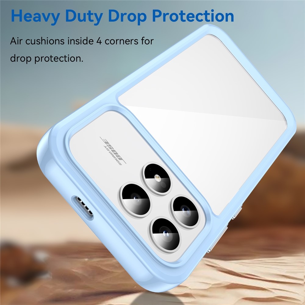 Gélový obal s pevným chrbtom na Xiaomi Poco F8 Pro 5G - modrý