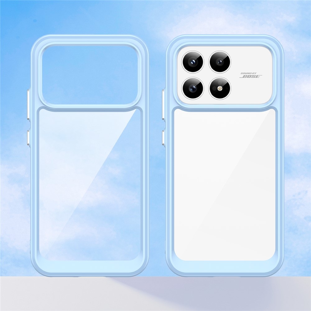 Gélový obal s pevným chrbtom na Xiaomi Poco F8 Pro 5G - modrý