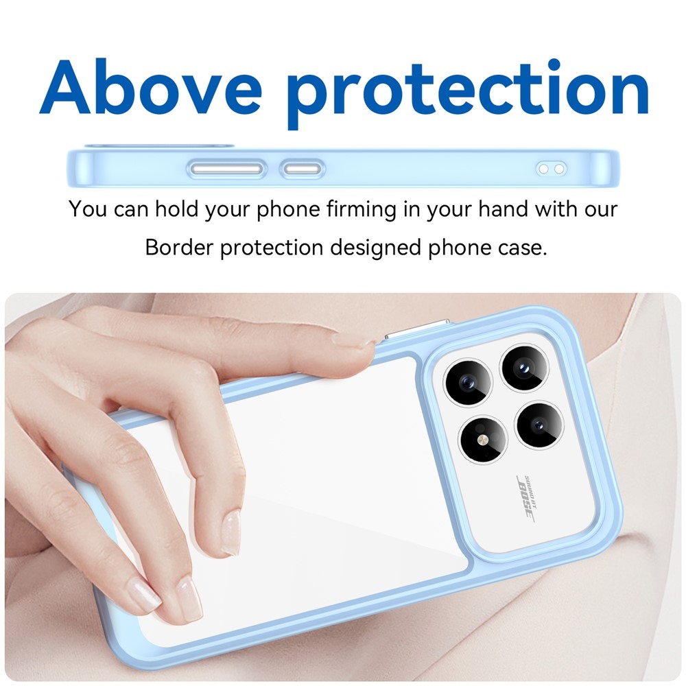 Gélový obal s pevným chrbtom na Xiaomi Poco F8 Pro 5G - modrý