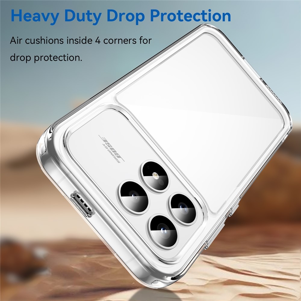 Gélový obal s pevným chrbtom na Xiaomi Poco F8 Pro 5G - priehľadný