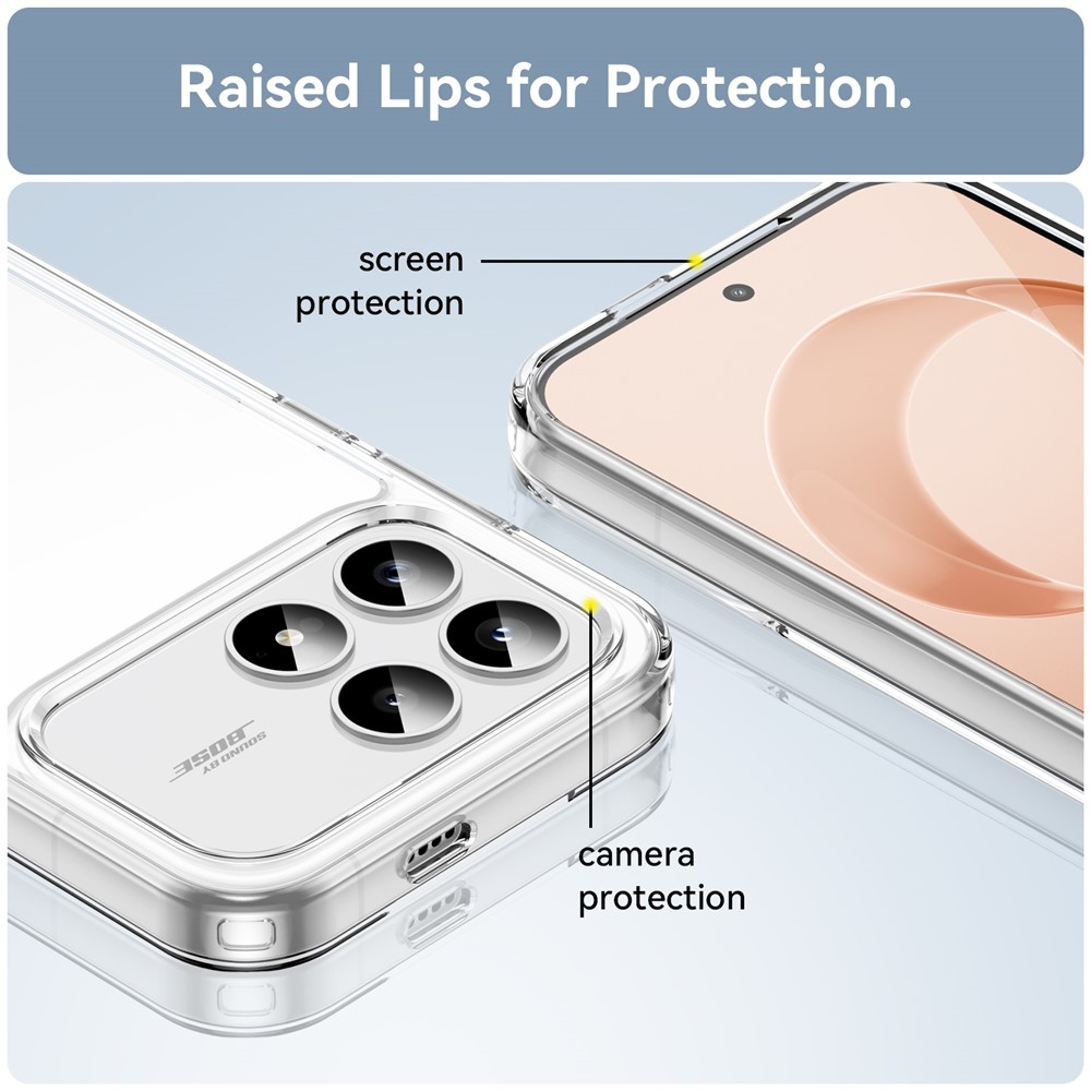 Gélový obal s pevným chrbtom na Xiaomi Poco F8 Pro 5G - priehľadný