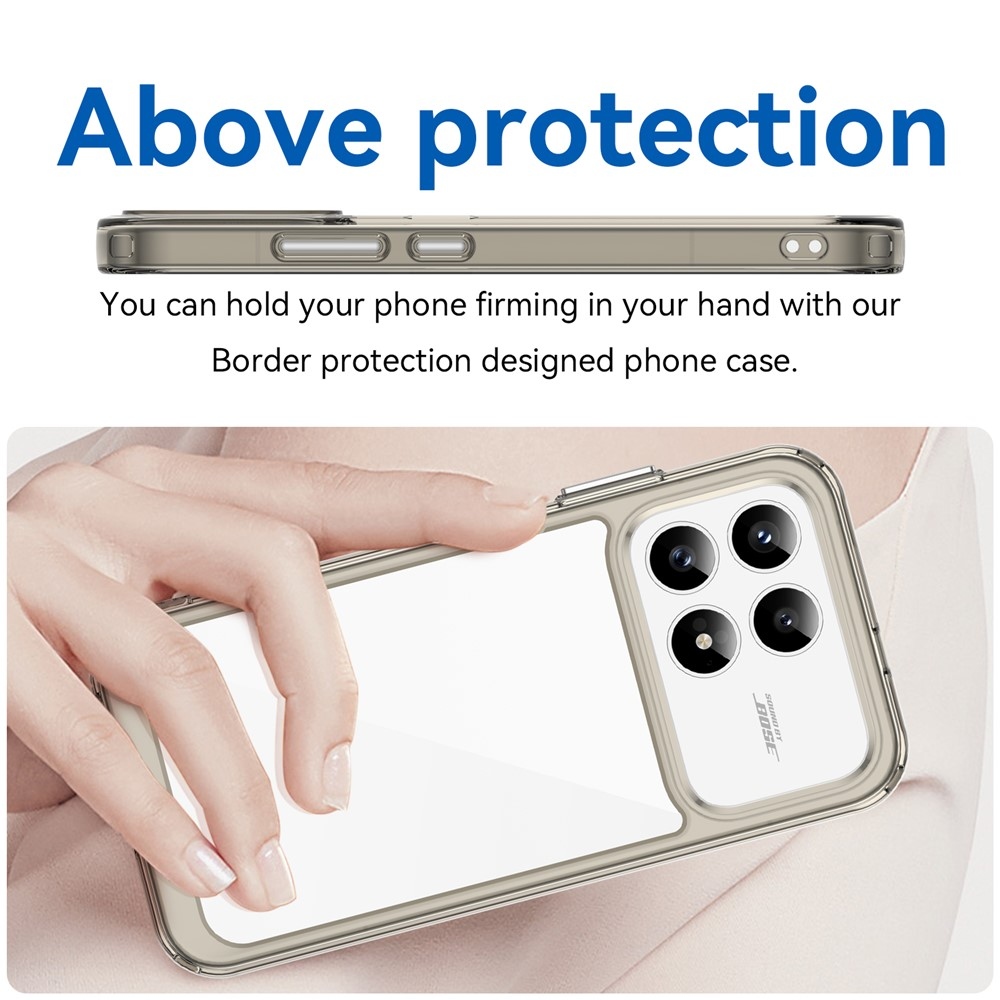 Gélový obal s pevným chrbtom na Xiaomi Poco F8 Pro 5G - šedý