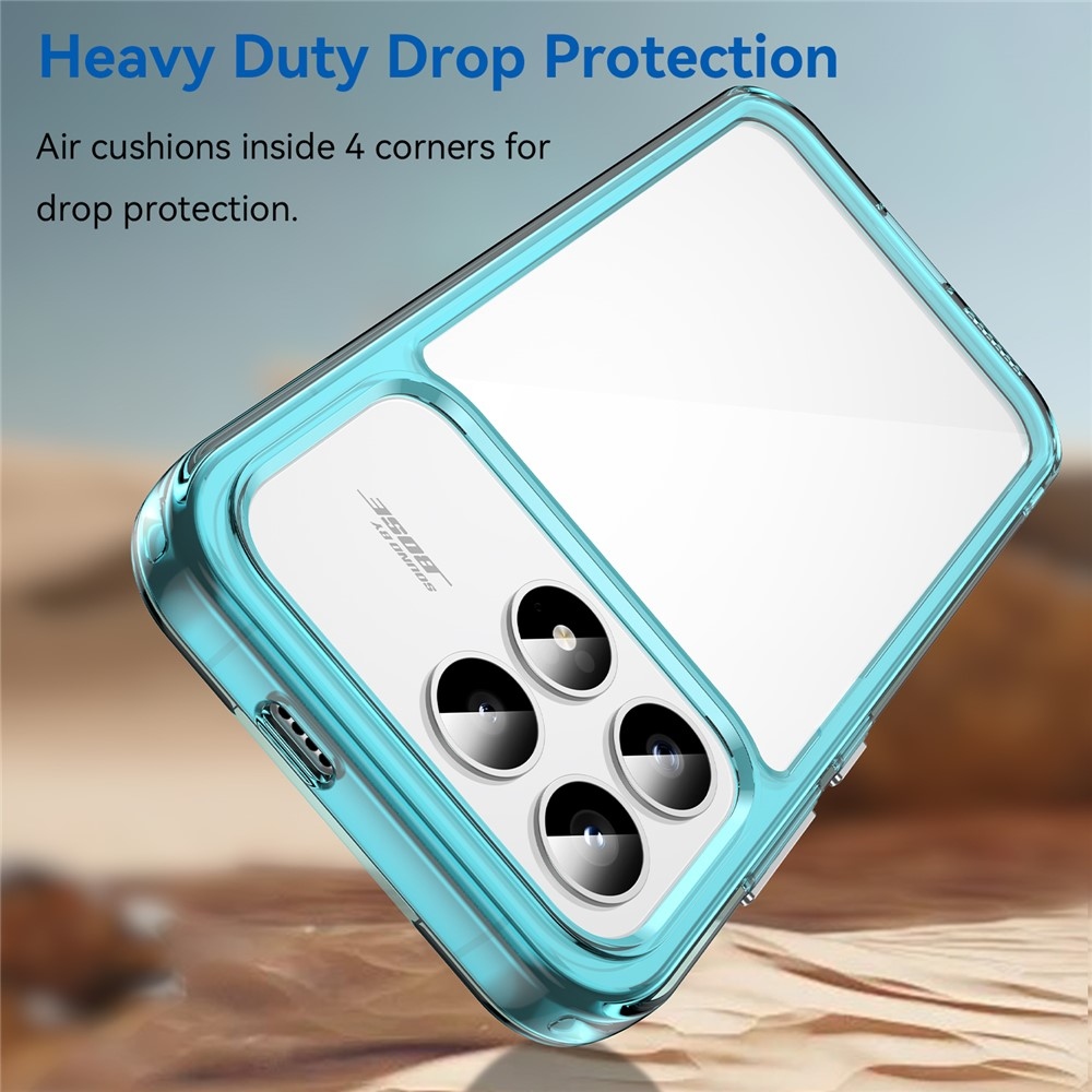 Gélový obal s pevným chrbtom na Xiaomi Poco F8 Pro 5G - svetlomodrý