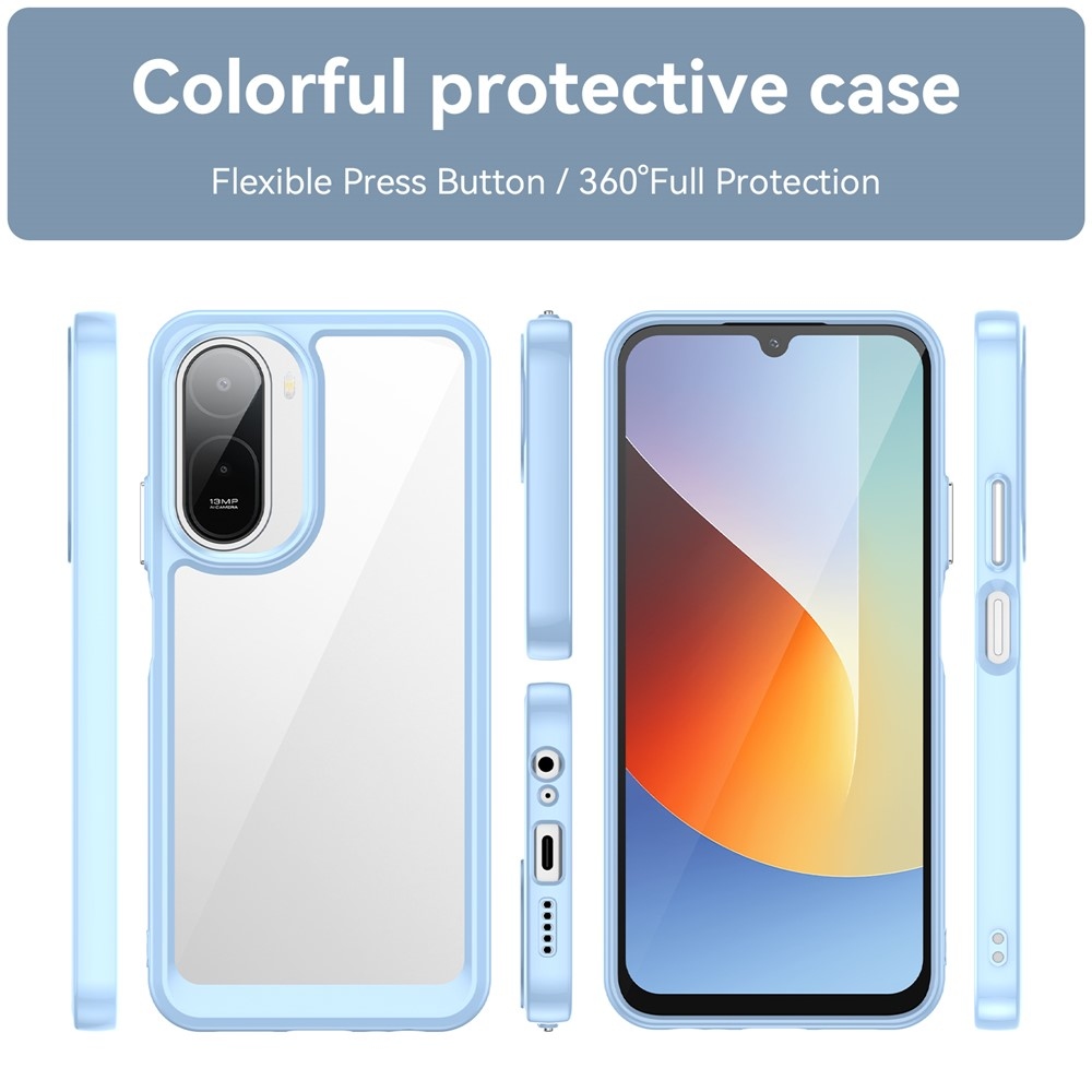 Gélový obal s pevným chrbtom na Xiaomi Redmi A7 Pro - modrý