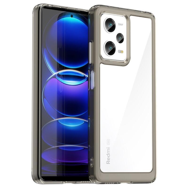 Gélový obal s pevným chrbtom na Xiaomi Redmi Note 12 Pro 5G/Poco X5 Pro 5G - šedý