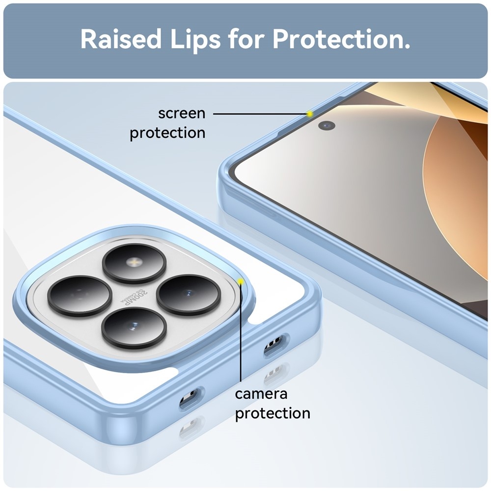 Gélový obal s pevným chrbtom na Xiaomi Redmi Note 15 Pro 4G - modrý