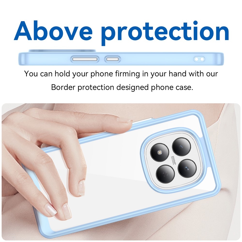 Gélový obal s pevným chrbtom na Xiaomi Redmi Note 15 Pro 4G - modrý