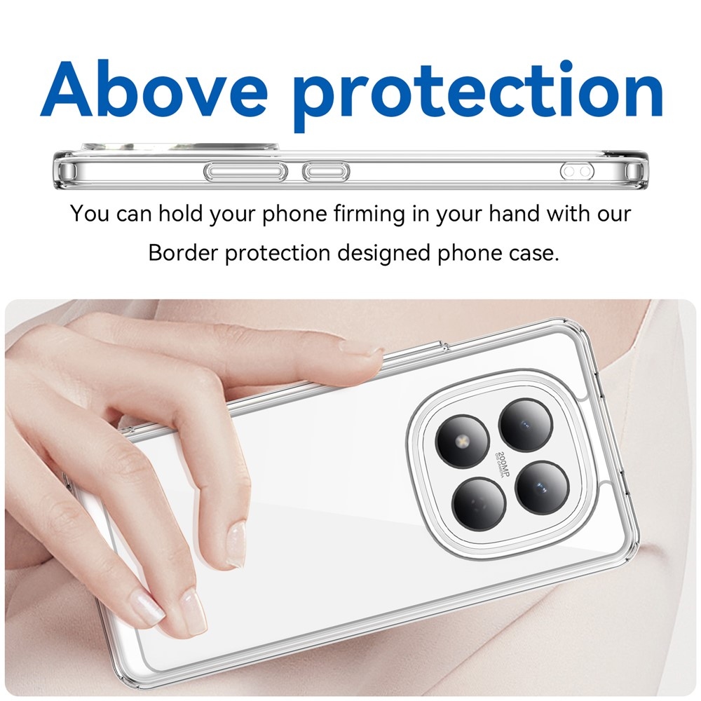 Gélový obal s pevným chrbtom na Xiaomi Redmi Note 15 Pro 4G - priehľadný