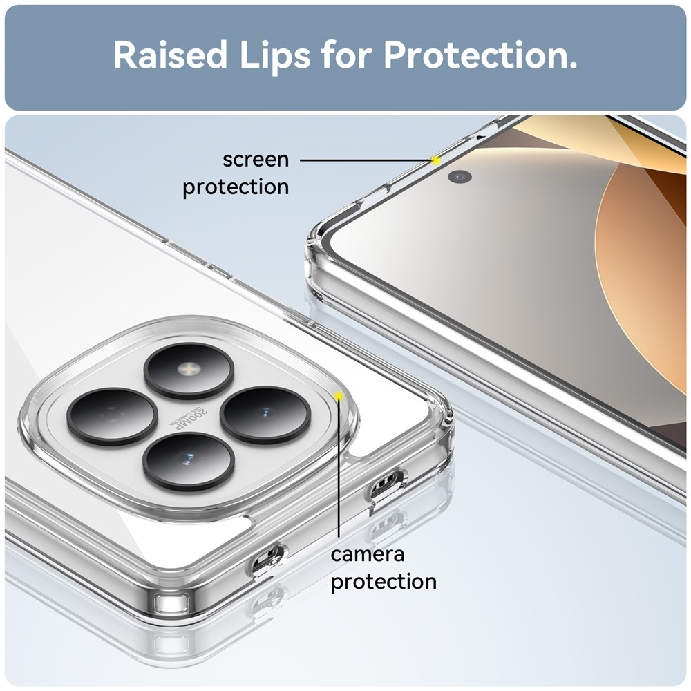 Gélový obal s pevným chrbtom na Xiaomi Redmi Note 15 Pro 4G - priehľadný