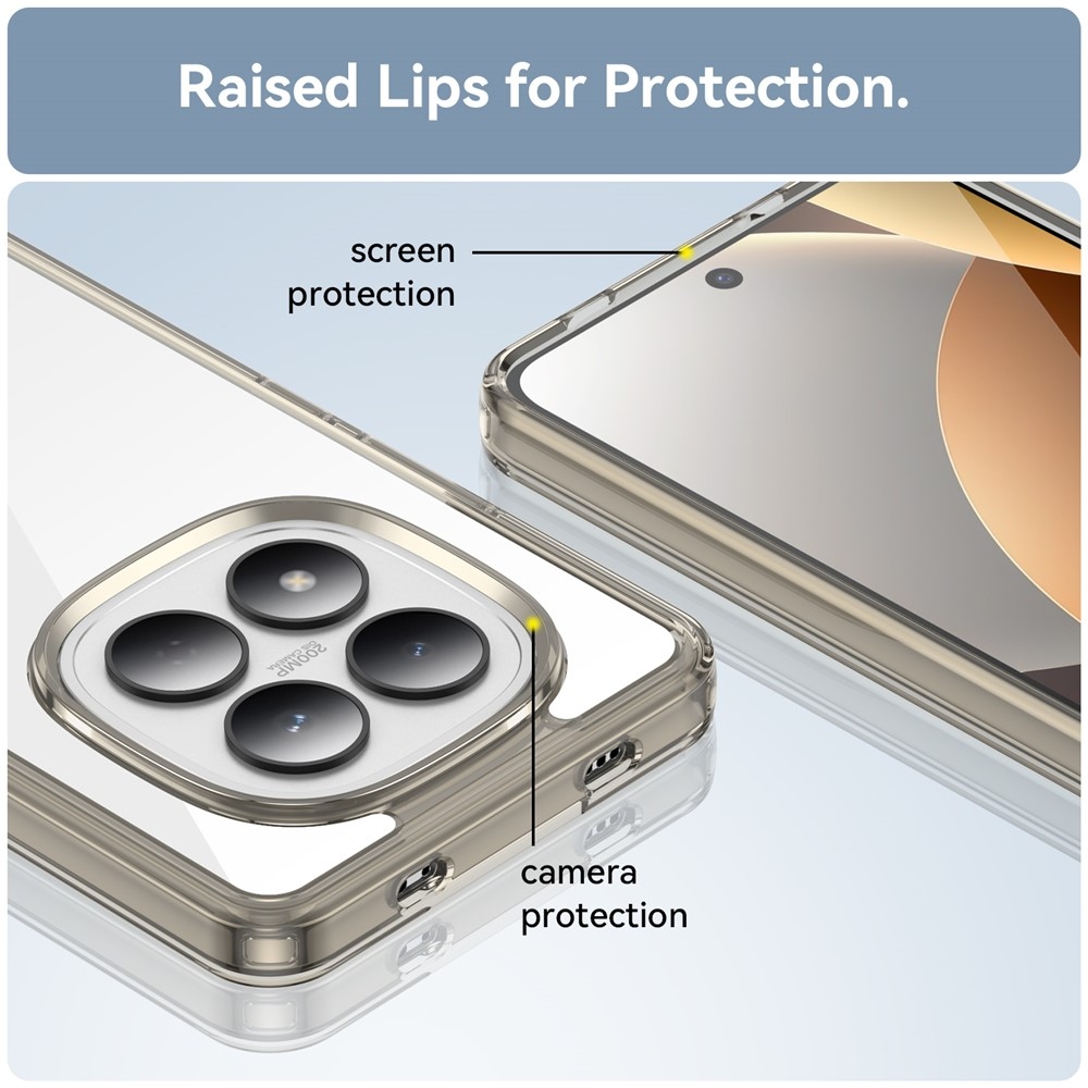 Gélový obal s pevným chrbtom na Xiaomi Redmi Note 15 Pro 4G - šedý