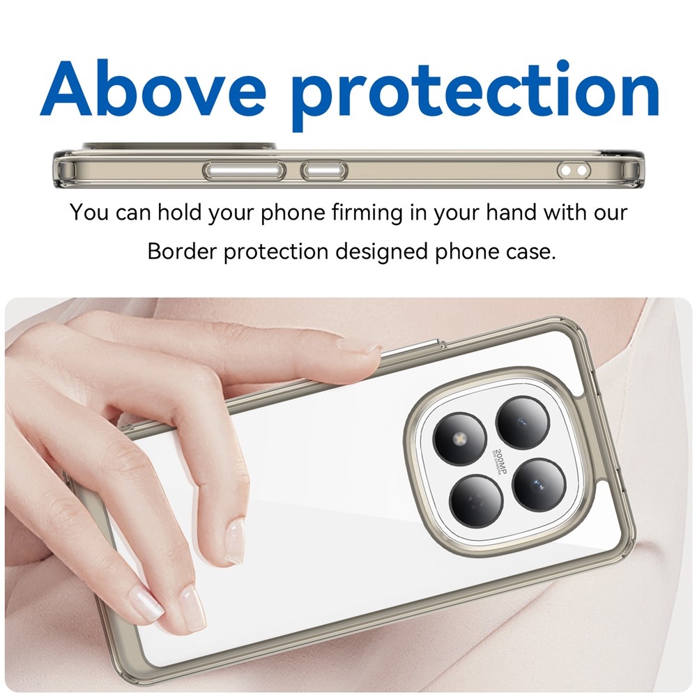 Gélový obal s pevným chrbtom na Xiaomi Redmi Note 15 Pro 4G - šedý