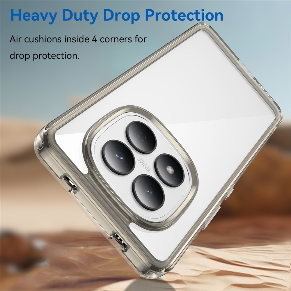 Gélový obal s pevným chrbtom na Xiaomi Redmi Note 15 Pro 4G - šedý