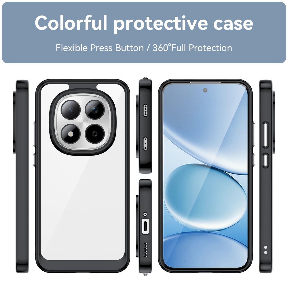 Gélový obal s pevným chrbtom na Xiaomi Redmi Note 15 Pro 5G - čierny