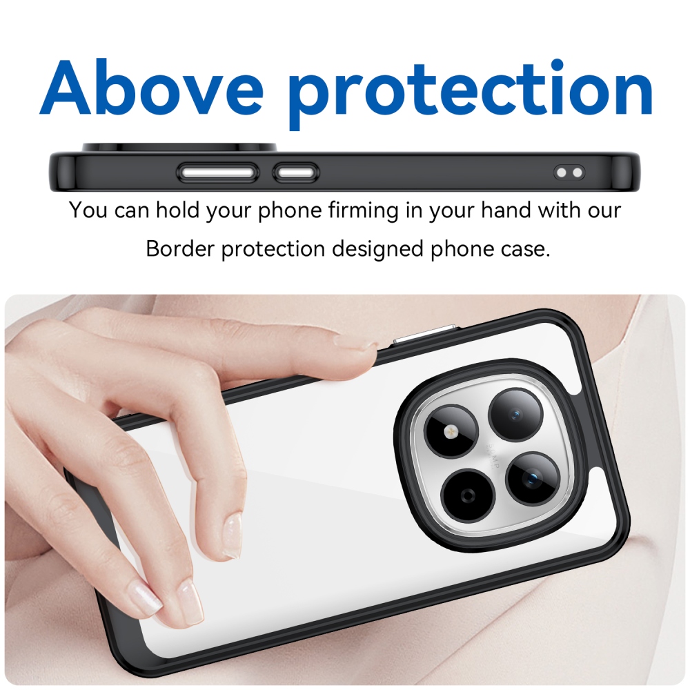 Gélový obal s pevným chrbtom na Xiaomi Redmi Note 15 Pro 5G - čierny