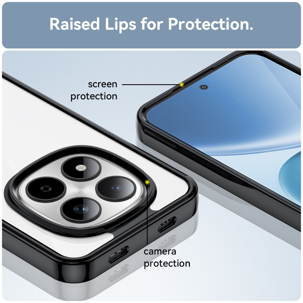 Gélový obal s pevným chrbtom na Xiaomi Redmi Note 15 Pro 5G - čierny