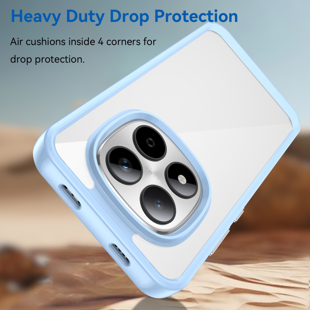 Gélový obal s pevným chrbtom na Xiaomi Redmi Note 15 Pro 5G - modrý