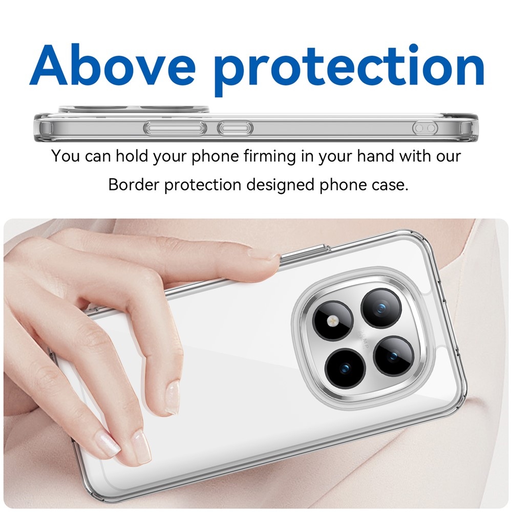 Gélový obal s pevným chrbtom na Xiaomi Redmi Note 15 Pro+ 5G - priehľadný