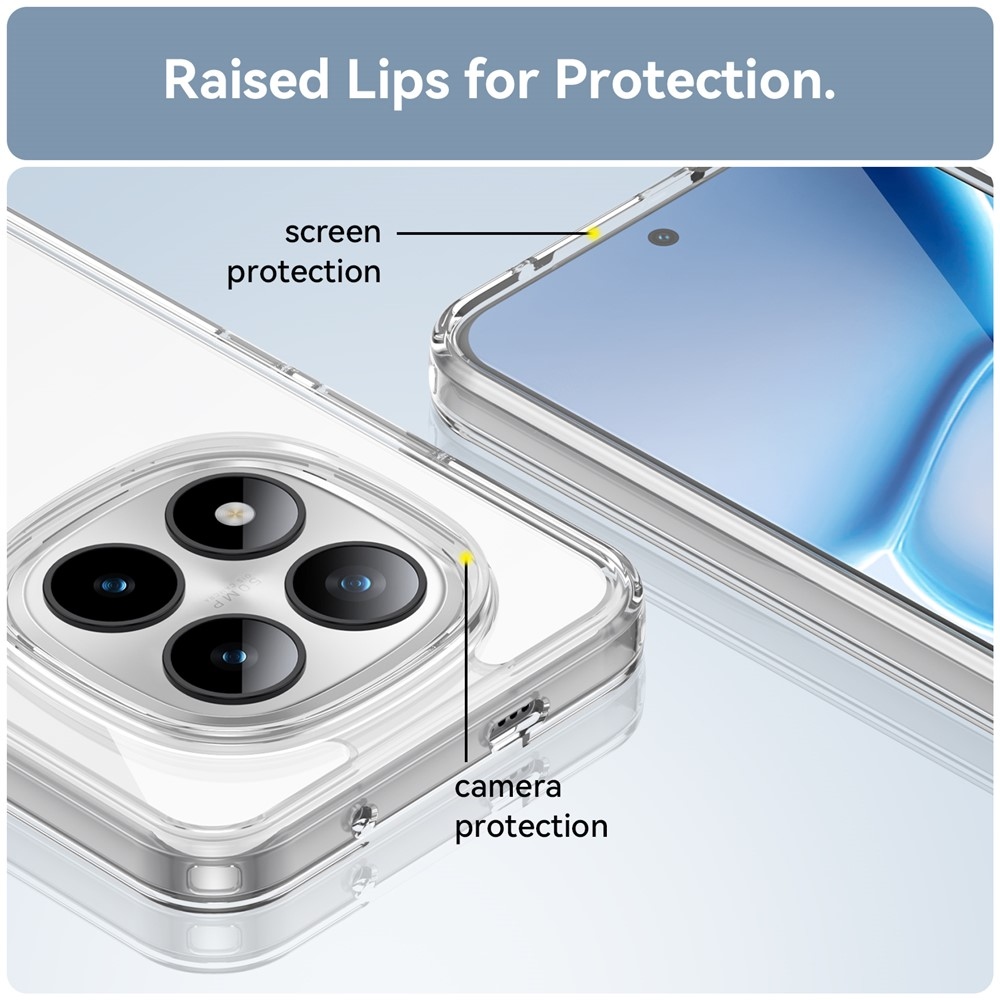 Gélový obal s pevným chrbtom na Xiaomi Redmi Note 15 Pro+ 5G - priehľadný