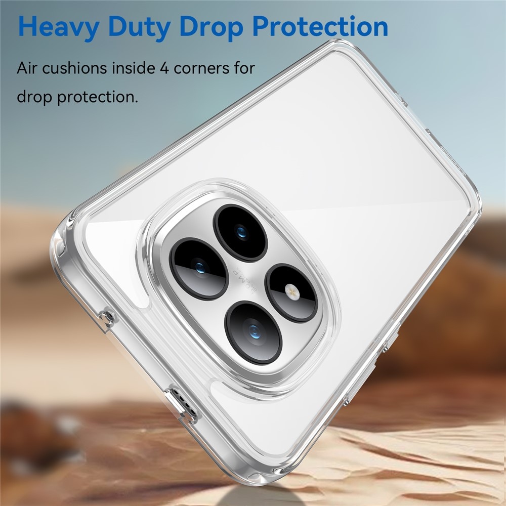 Gélový obal s pevným chrbtom na Xiaomi Redmi Note 15 Pro+ 5G - priehľadný