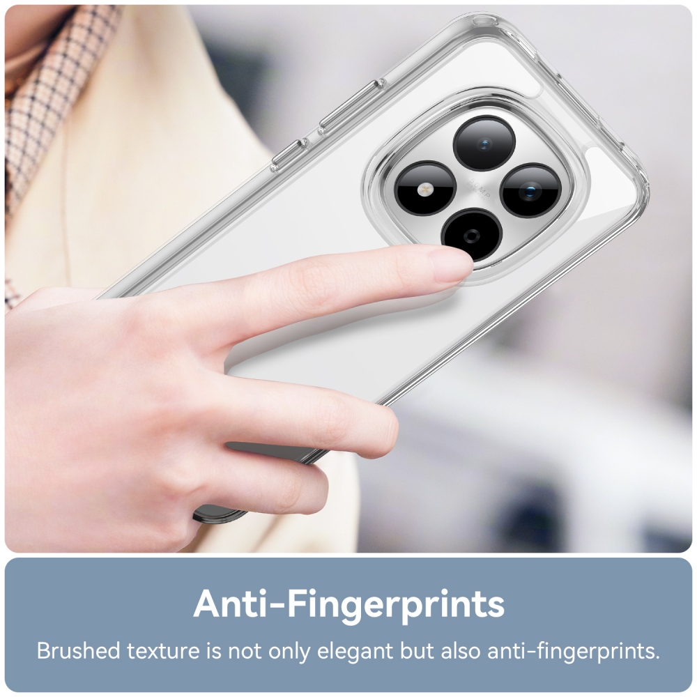 Gélový obal s pevným chrbtom na Xiaomi Redmi Note 15 Pro 5G - priehľadný